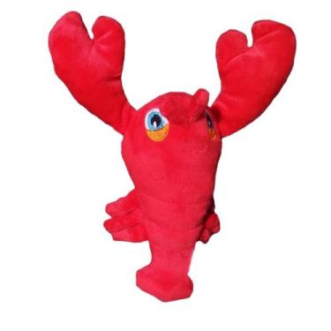 Imagem de Brinquedo Mordedor Pet Pelúcia 17cm Lagosta com Apito Sonoro para Cach