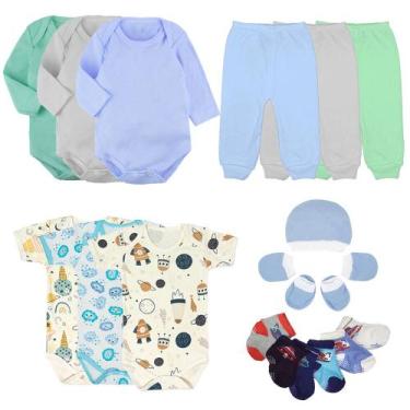 Imagem de Kit Roupinha de Bebê 18 Peças Body e Mijão + Acessórios Bebê - Koala B
