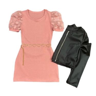 Imagem de Vestido De Criança Blogueira Jaqueta Manga Princesa + Cinto - AK FASHI
