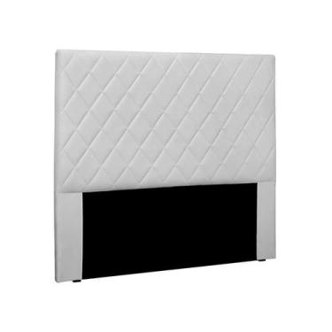 Imagem de Cabeceira Solteiro Esmeralda Poliuretano Branca - Spezzia Decor
