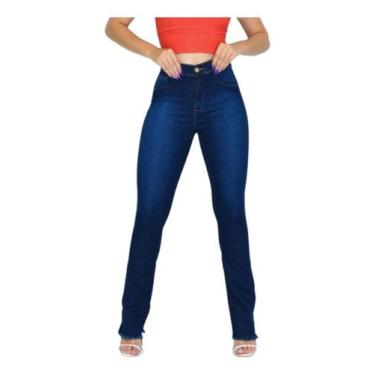 Imagem de Jeans Calça Feminina Cintura Cós Alto Clara e Escura - W. Pink, 46