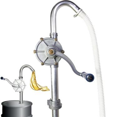 Imagem de CARLKEMIAN Bomba de tambor de 55 galões, bomba de barril para gasolina, óleo de motor, combustível diesel, querosene, bomba manual para tambor de 55 galões, tambor de 50, 5, 15, 30 gal (azul)