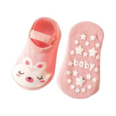 Imagem de Meias Antiderrapantes Unissex Para Bebês 3 Pares Meias Para Recém-nasc