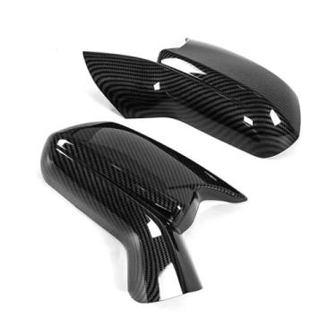 Imagem de Retrovisor lateral espelho capa asa tampa exterior porta vista traseira caso guarnição de fibra de carbono olhar Compatível com chevy camaro lt/ss/rs/zl1 2016-2022(Carbon)