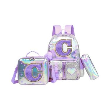 Imagem de Mochila Infantil Com Estampa De Letras Para Meninas, Mochila Escolar P