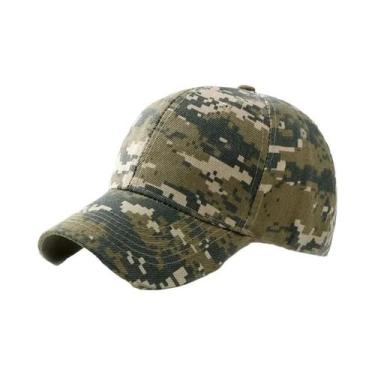 Imagem de Boné De Beisebol Ajustável Unissex Camuflado Verde Militar Anti-UV Par