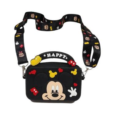 Imagem de Bolsa Transversal De Silicone Impermeável Com Desenho Mickey E Minnie 