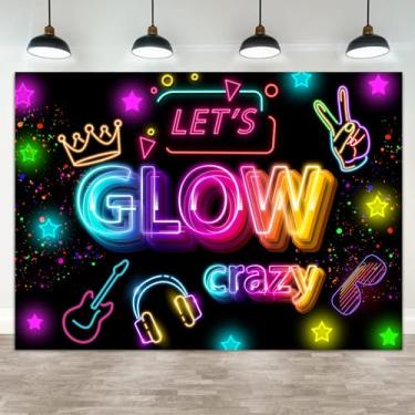 Imagem de Pano de fundo neon que brilha no escuro que brilha em neon artigos de festa decoração adereços para cabine de fotos 19 x 1,5 m