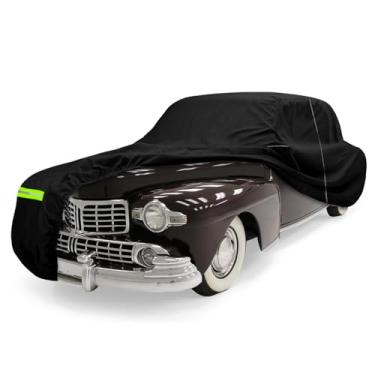 Imagem de Capa de carro à prova d'água de substituição para Lincoln Continental Sedan/Coupe/Conversível/Hardtop, 210T All Weather Classic Car Covers com algodão interno e trava para proteção de pintura de chuva