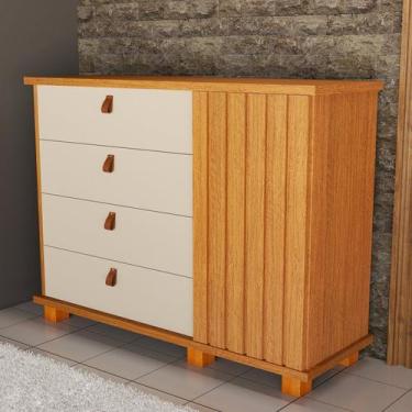 Imagem de Cômoda para Quarto 4 Gavetas e 1 Porta Talismã - Carmolar