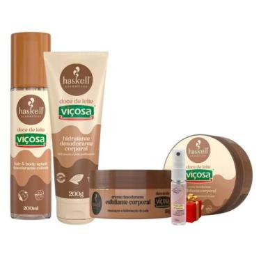 Imagem de Kit Doce de Leite Body Splash + Hidratante Corpotal + Esfoliante Haske