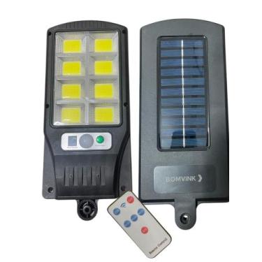 Imagem de Luminaria solar recarregavel led de poste de rua a prova dagua com con