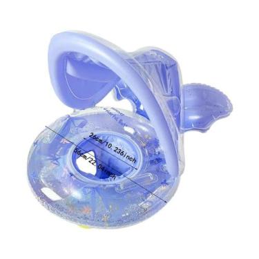 Imagem de Boia Inflável De PVC Com Alça E Sombrinha Para Piscina, Assento Flutua