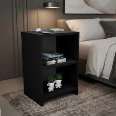 Imagem de Mesa de Cabeceira 60cm MDF Quarto Sala Escritório Mesinha Canto Decora