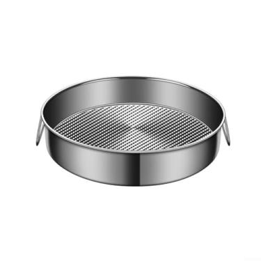 Imagem de Assadeira redonda de aço inoxidável 24 – 32 cm Bandeja de cozimento a vapor antiaderente para bolo de cheesecake Quiche prato fundo de pizza compatível com forno de pizza (26 cm)