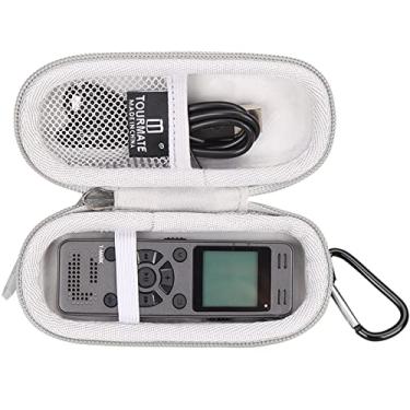 Imagem de Tourmate Capa rígida de viagem para gravador de voz digital EVIDA de 32 GB, capa para gravador de áudio para dispositivo de gravação ativada