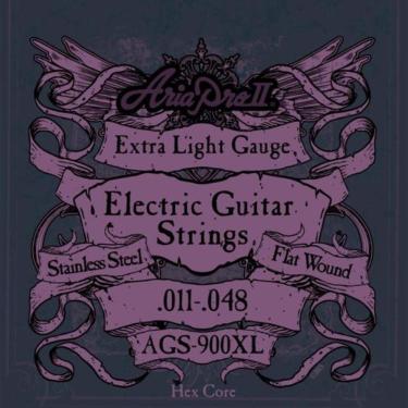 Imagem de Encordoamento Para Guitarra Flat Wound .011 Ags900xl Aria Pro Ii