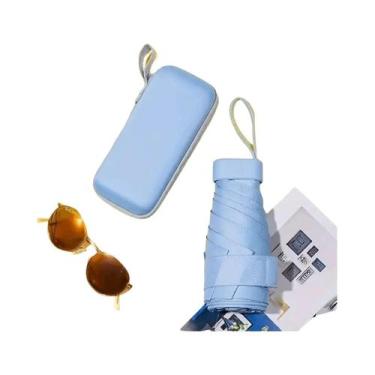 Imagem de 1pc simples viagem portátil ultra-leve seis dobras mini guarda-chuva r