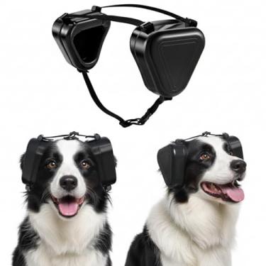Imagem de Protetores de ouvido para cães para proteção de ruído, proteção auditiva com cancelamento de ruído, protetores de ouvido quentes para cães, ruídos calmantes para alívio da ansiedade, fogos de