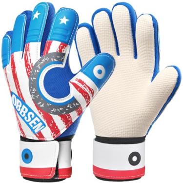 Imagem de Obbsen Luvas de goleiro para crianças e jovens, luvas de futebol antiderrapantes para treinamento de meninos e meninas, proteção dupla de pulso com palmas fortes