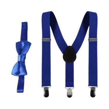 Imagem de Conjunto De Suspensórios Ajustáveis E Gravata Borboleta Para Crianças,