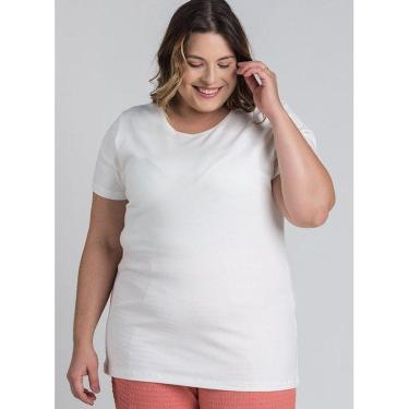 Imagem de Baby Look Feminina Plus Size Decote Redondo Manga Curta - Serena-Feminino