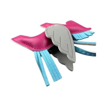 Imagem de Chaveiro De Pônei Alado Adorável Multicolorido Em Couro PU Com Borla P