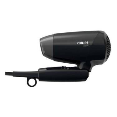 Imagem de Secador Cabelo Pequeno Philips Viagem 3 Velocidades Bhc010 . Cor Preto