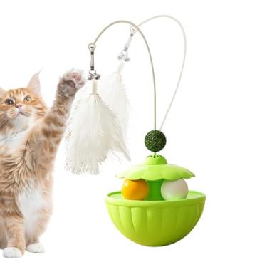 Imagem de Brinquedo interno para gatos, varinha provocadora de animais de estimação com bolas de erva-dos-gatos - brinquedo de varinha provocadora de gatinhos | para varandas pequenas, médias, grandes, varandas