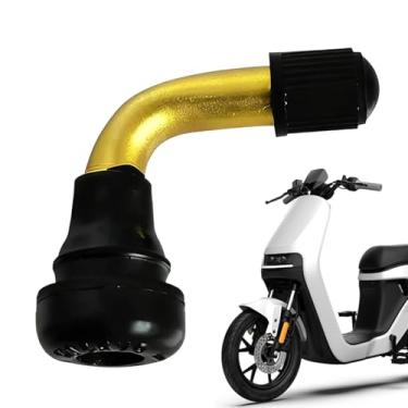 Imagem de Hastes de pneu - peça de substituição curvada em ângulo de 90 graus | Hastes de válvula de pneu sem câmara, para bicicletas elétricas, scooters, karts, homens, mulheres, jovens