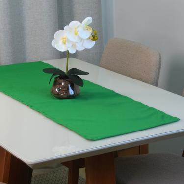 Imagem de Caminho de Mesa Basic 1 Peça 1,30m x 40cm  Tecido Oxford 100% Poliéster - Verde