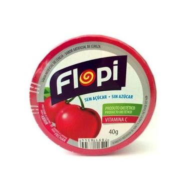 Imagem de Bala Sem Açúcar Flopi Cereja Lata 40g