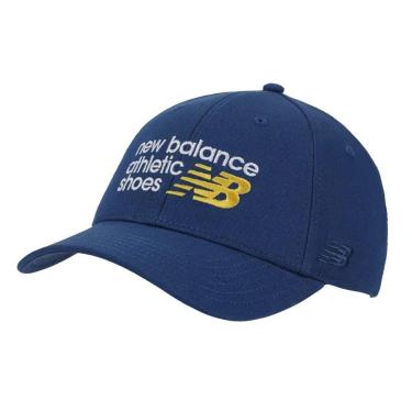 Imagem de Boné New Balance 6 Panel Athletic Azul e Amarelo-Unissex