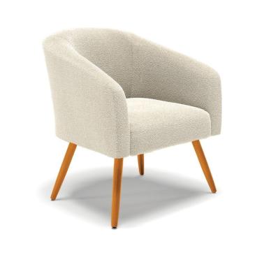 Imagem de Cadeira Sala De Jantar Pé Palito Castanho Stella Bouclê D03 - D'rossi Cor Bege