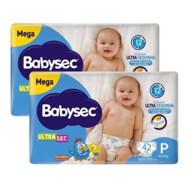 Imagem de KIT 2 Fraldas BabySec Ultra Mega Tamanho P 42 Unidades