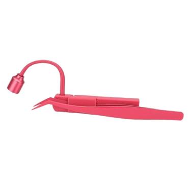 Imagem de Yunseity Lâmpada de Pinça de Chicote, Luz de Extensão de Cílios LED de 1W 395 Nm Com Mangueira Dobrável Rotação de 180 °, Controle de Toque Portátil para Uso Doméstico ou Profissional (vermelho)
