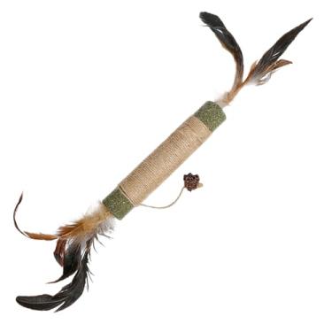 Imagem de Brinquedos de mastigar para gatos, bastão de mordida interativo de sisal | Brinquedo interativo de limpeza de dentes de gato com erva de gato - para filhotes de raças pequenas, médias grandes