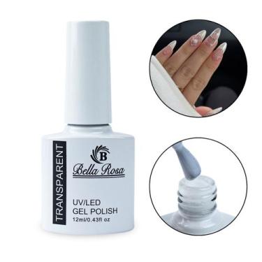 Imagem de Esmalte em Gel Renda Transparente LED UV 12ml Bella Rosa Manicure Nail