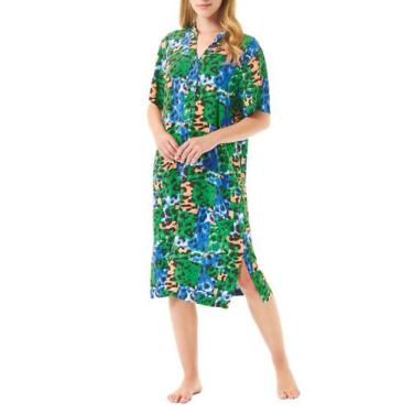 Imagem de Vestido Viscose Manga Curta - Lohe, Verde, M