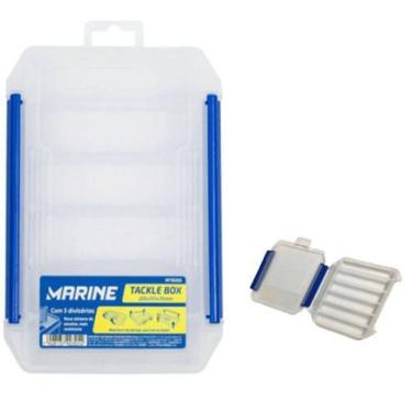 Imagem de Caixa Estojo Pesca Porta Anzol Isca 5 Divisórias Removíveis