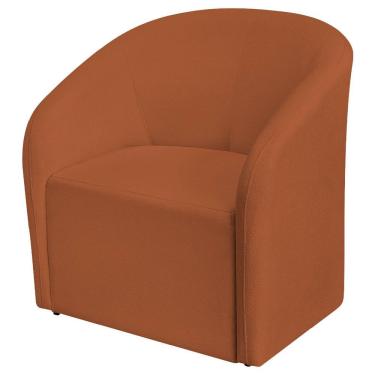 Imagem de Poltrona Luxo Decorativa Luiza Max Suede Terracota
