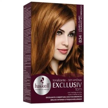 Imagem de Tonalizante Haskell Excllusiv Tom 834 Louro Claro Dourado Acobreado