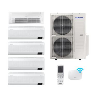 Imagem de Penta-Split Samsung WindFree 48.000 BTUs (1x22000 -1x18000 - 3x9000) Quente/Frio com WiFi 220V