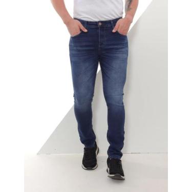 Imagem de Calça Jeans Masculina Detalhes Exclusivos Tecido Comfort Moda Casual S