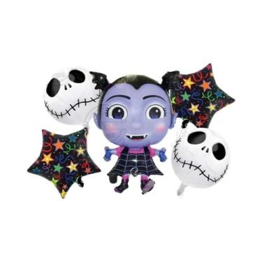 Imagem de Conjunto De Decoração De Balões De Halloween 5 Peças: Chapéus De Bruxa