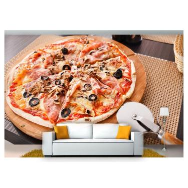 Imagem de Papel De Parede Rodízio Pizza Gourmet 3D Al134