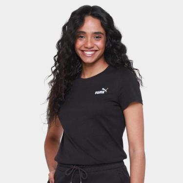 Imagem de Camiseta Puma Small no. 1 Logo Feminina, Preto, M
