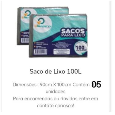 Imagem de Saco De Lixo Resistente Oliveira - 100 60 40 20 Litros Pacote