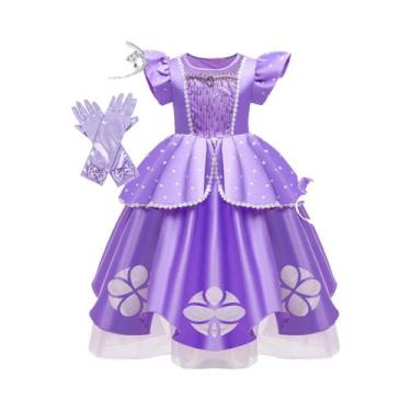 Imagem de Fantasia Infantil Sofia a Primeira: Vestido De Baile Fofo E Rodado Par