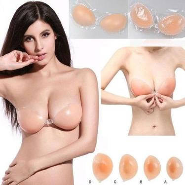 Imagem de Sutiã Auto Adesivo Bojo de Silicone Creme Nude Tamanho C 44 46 - TAM-G